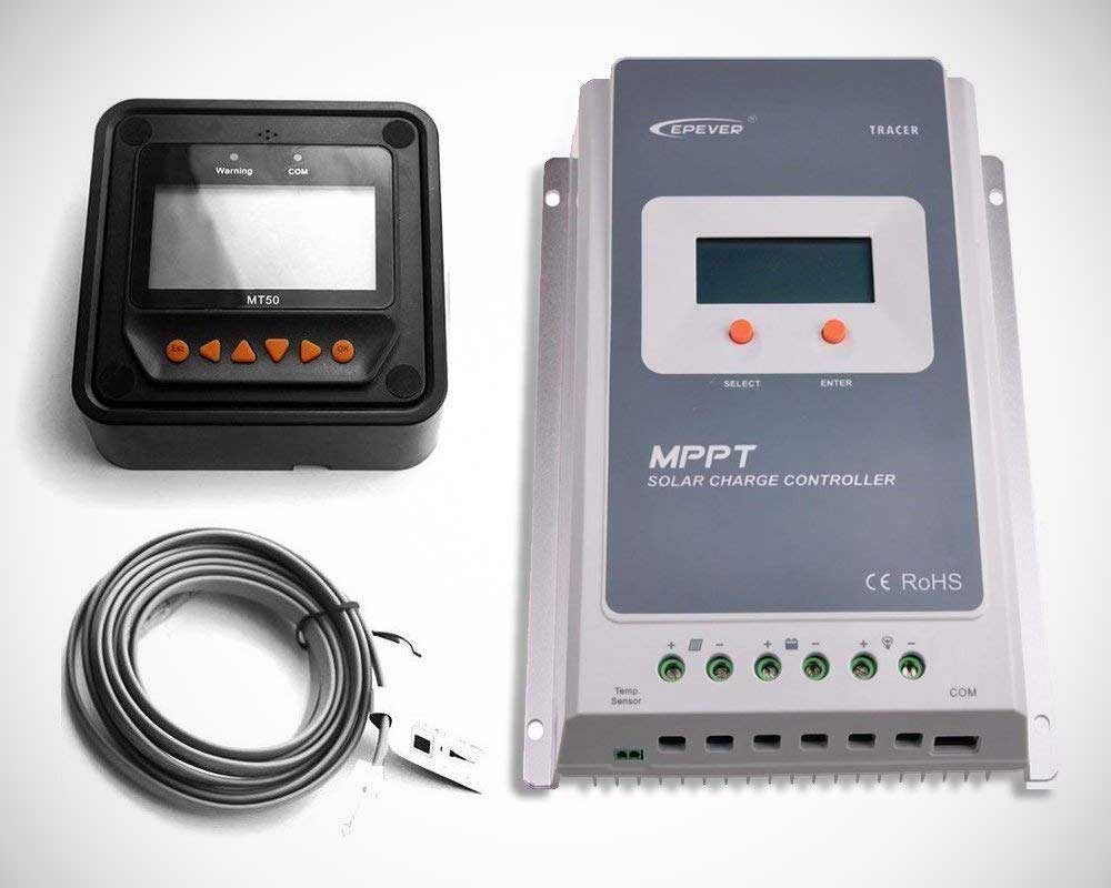 EPEVER Tracer 2210AN 20A MPPT Solar Charge Controller Regulator Remote MT-50 