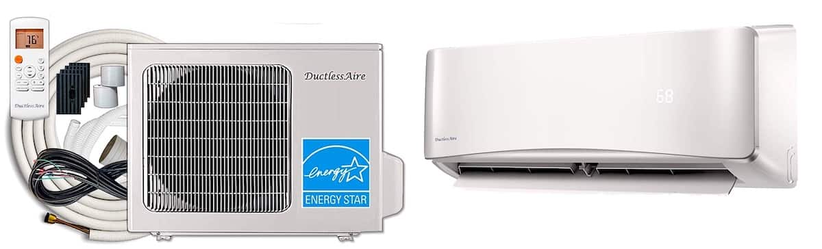 DuctlessAire Energy Star Ductless Mini Split AC Heat Pump; 12k BTU, 22 SEER