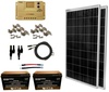 WindyNation 2 x 100W Solar Panel, 20A PWM Charge Controller RV Off-Grid Kit w/ 200Ah Batteries