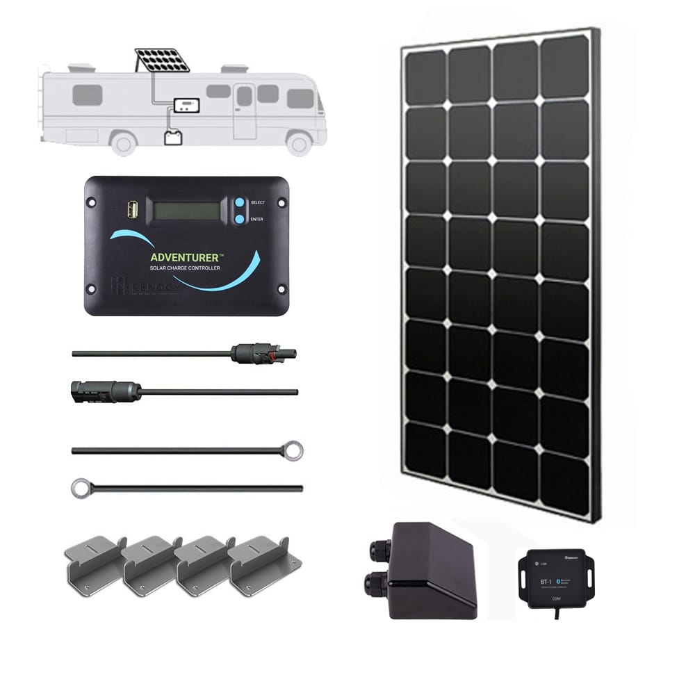 Renogy Eclipse 100 Watt 12 Volt Solar RV Kit w/ 30A Charge Controller