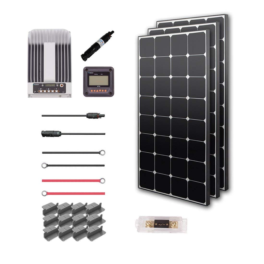 Renogy 300W Eclipse 12V Premium Solar RV Kit w/ 40A MPPT Charge Controller